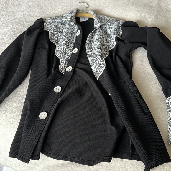 Nuvula black contrast fabric shirt blouse - Picture 6 of 14